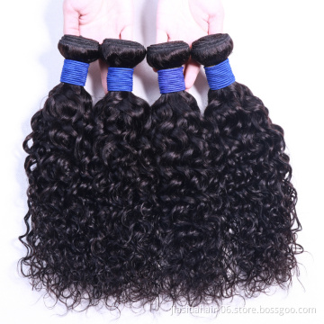 Wholesale Hot Selling Water Wave Curly Weave Raw Brazilian Bundles Cuticle Aligned Virgin Human Hair Extension
